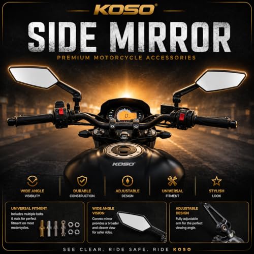 GEAR WINGS 5 Edge Rear View Mirror Universal for All Bikes - Image 3