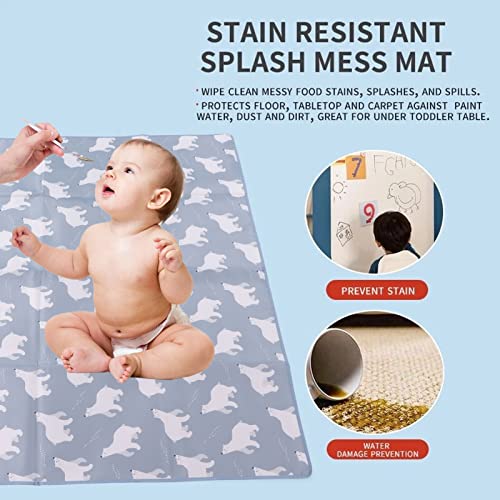 Baby kinderstoel vloermat, waterdichte schattige cartoon dieren patroon baby speelmat voor indoor outdoor picknick - Afbeelding 5