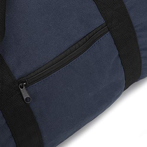 Lybunair płócienna torba gimnastyczna, lekka torba fitness, odporna na zużycie torba sportowa unisex do uprawiania sportu, podróży, szkoły, Czarny