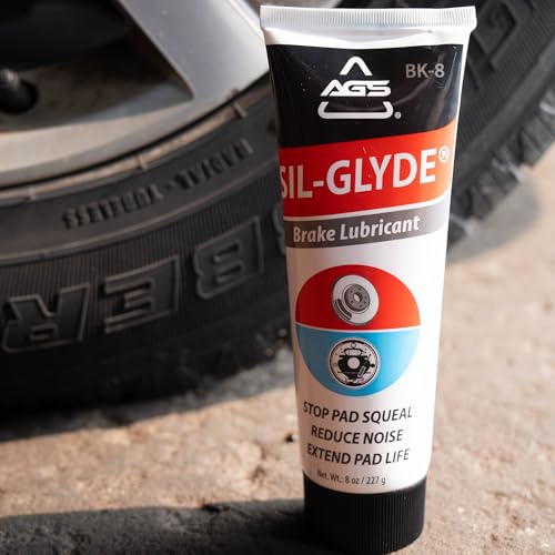 Image of AGS Automotive Solutions SIL-Glyde Brake Lubricant - 8 oz Tube, Heat Resistant, Rust & Corrosion Protection, Moisture-Proof Brake Grease