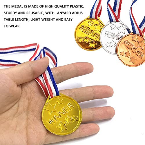 ZWZNBL 15 pièces de médailles pour Enfants, médailles en Plastique, médailles gagnantes, récompenses de compétitions… - Image 4