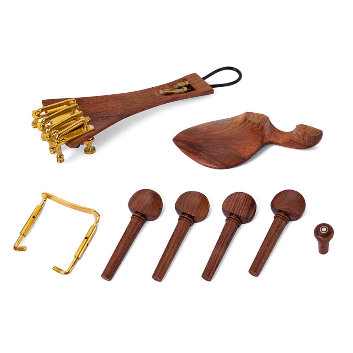 Toddmomy Accesorios para Violín Resistente Tensión de Cuerdas Juego de 15 Piezas de Madera Acabado Fino Adecuado para Violines DIY de Alta Gama