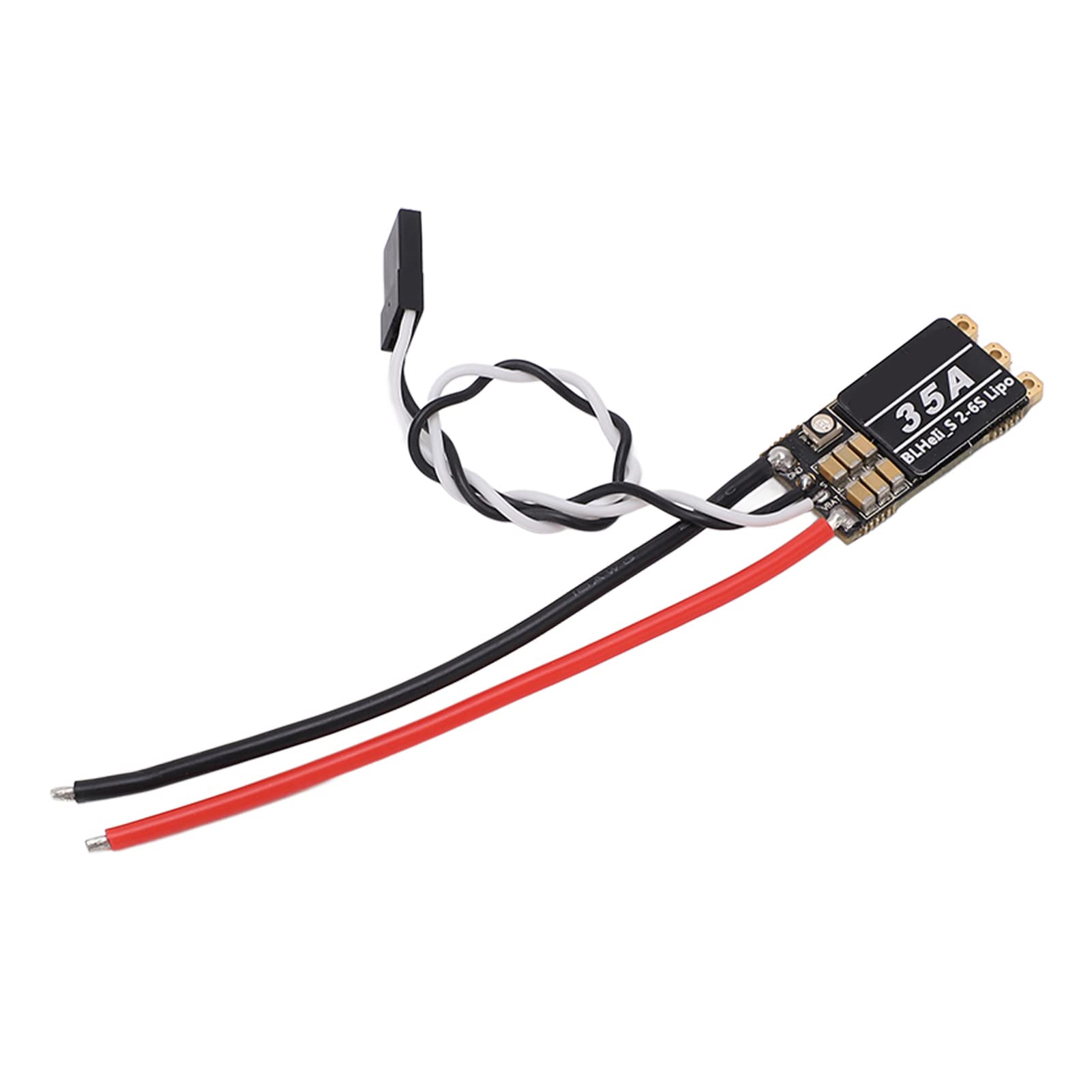 Czarny bezszczotkowy elektroniczny kontroler prędkości, RGB LED, wysoka prędkość, odporność na zakłócenia, ESC 35A