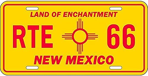 Signs 4 Fun Parody License Plate - Route 66 New Mexico - 12” x 6” Decorative License Plate Wall Decor - Decoration Plate Man Cave + Garage - Made in The USA image 2
