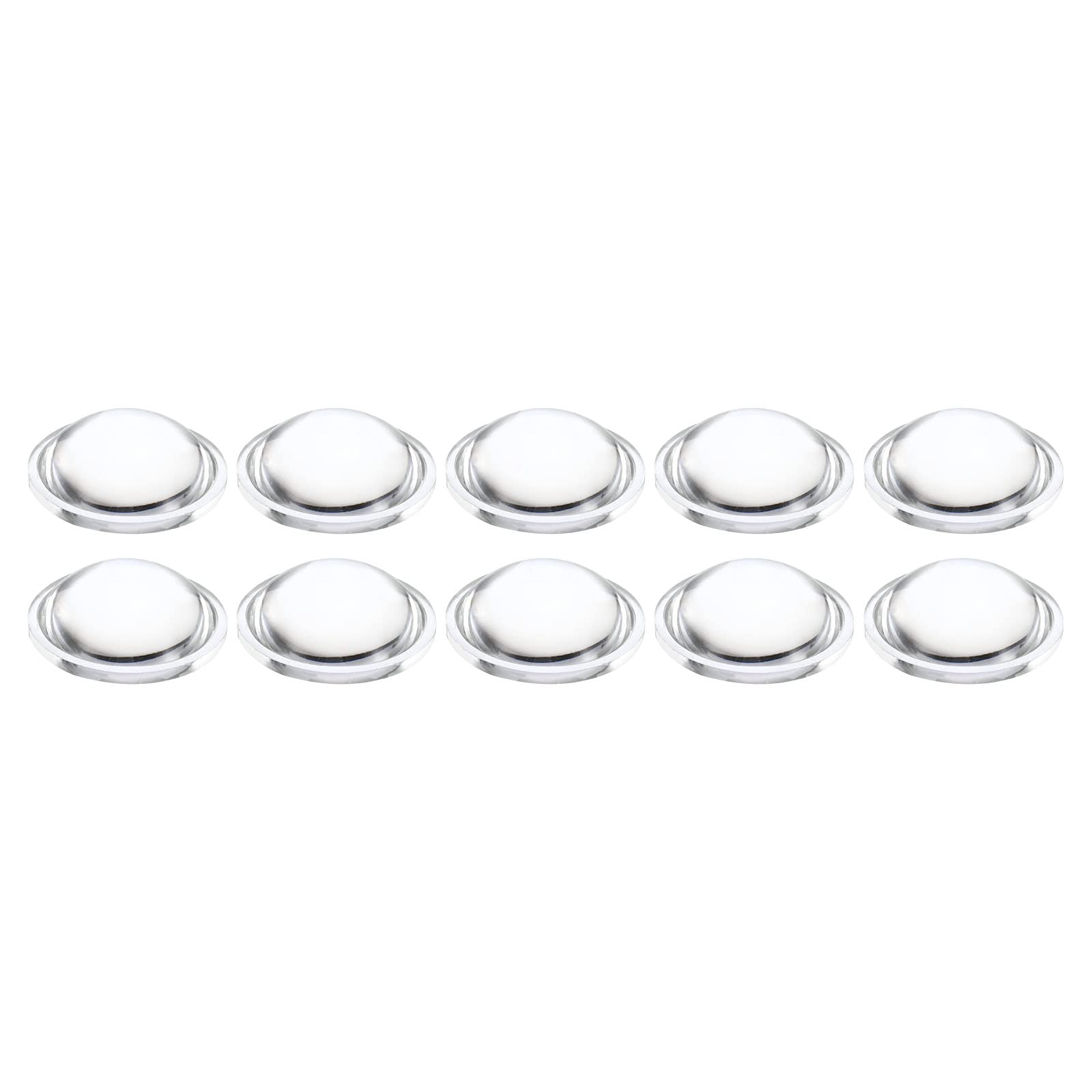 PATIKIL Diameter 23mm Height 8mm Flat Convex Lens, 10 Pcs Acrylic LED Optical Convex Condenser Lens for LED Flashlight Bike Head Lamp, Transparent