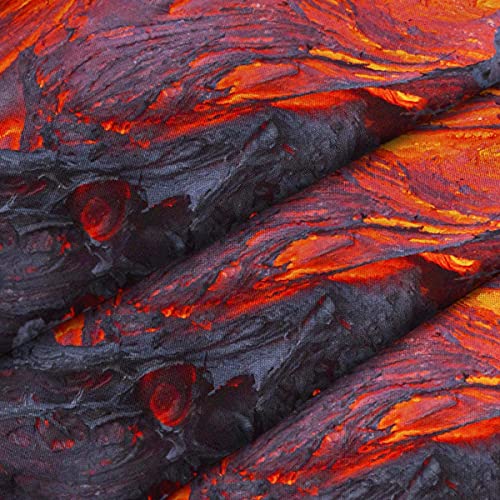 Volcano Bedding Set Single 2 Pieces Disaster Printed Pattern Red Yellow Comforter Set Lava Duvet Cover For Adult Boys Men Teen Bedspread With Zipper Ties 1 Duvet Cover +1 Pillowcase No Comforter - Image 4