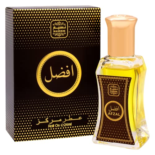 Naseem Afzal Perfume Oil Rollerball Alcohol Free With Composition Of Jasmine Amber Lavender Long Lasting Arabian Fragrance Oil For Men 0.81 Fl Oz #TOP4