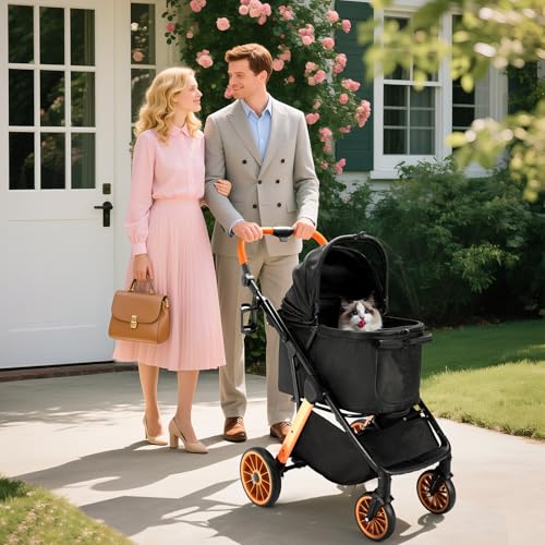 Poussette pour chiens avec roues en caoutchouc durables et sac amovible - 7