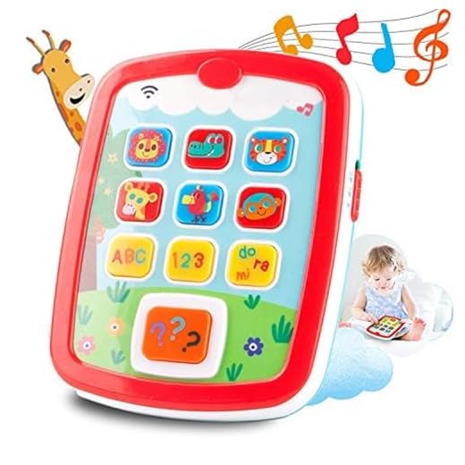 HISTOYE Baby Learning Toys Tablets Gifts for 1 + Year Old,Toddlers Educational Toys Learn to Talk, Electronic Learning Pad for 1 2 Years Old, ABC, 123, Sounds and Lights Smart Tablet for Toddlers
