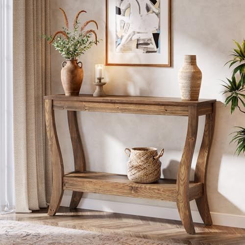 Solid Wood Console Table for Entryway, 41.3-Inch Farmhouse Sofa T...