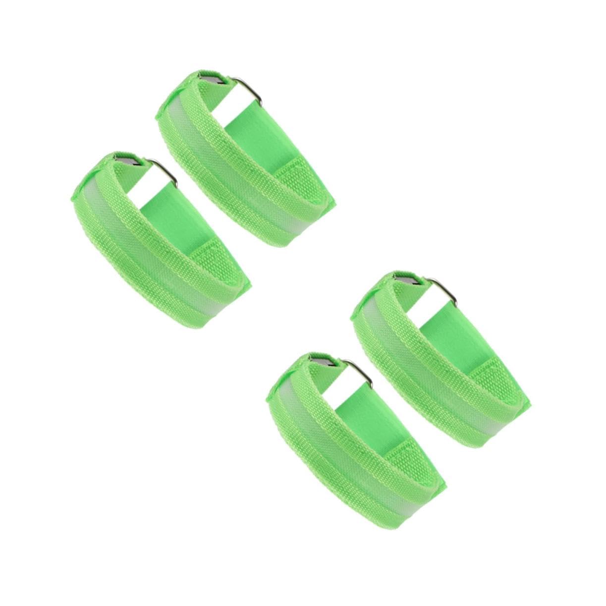Abaodam Anello Arm Fluorecent LED Leggio Bracciali Gialli Braccialetti Luminosi A LED Bracciali da Corsa A LED Braccialetti LED con Elettronica A LED Verde Chiaro
