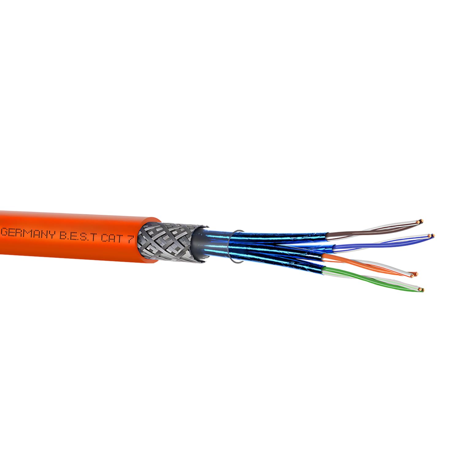Premium X CAT 7 Netzwerkkabel 500m LAN Kabel Simplex Kupferkabel Ethernet Datenkabel S/FTP PiMF PoE Eca Kat7 Verlegekabel Installationskabel für müheloses Verlegen