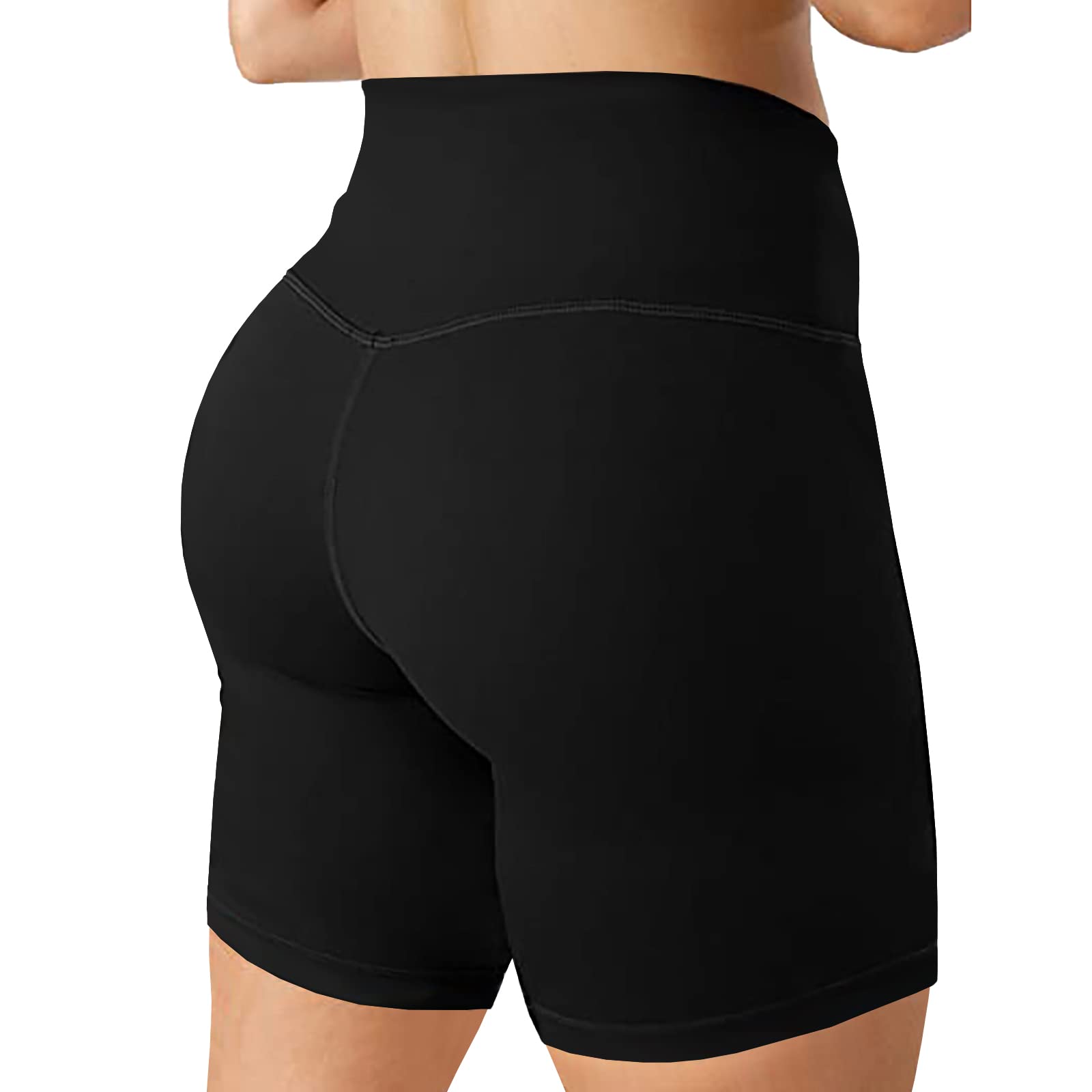 keriffe Damen Crossover-Biker-Shorts, 12,7 cm, hohe Taille, Yoga, Workout, athletisch, Laufen, Spandex-Shorts