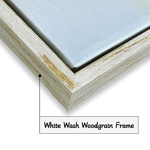 Abstract Beach Canvas Wall Art: Coastal Chairs Artwork Seascape Painting Woodgrain Framed For Bedroom (40'' X 30'' X 1 Panel) #TOP4