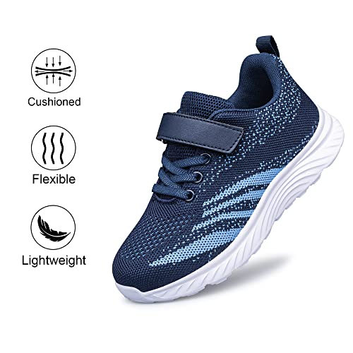 Yhoon Boys Girls Shoes Kids Sneakers Outdoor Athletic Running Shoes Navy Blue Toddler Size 8 #TOP2
