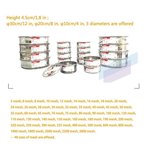 LSHEL 2800 Mesh 0.003mm Aperture Lab Sieves, 304 Stainless Steel Wire