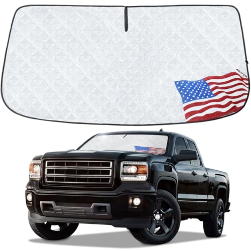 Pare-soleil pliable 6 mm d'épaisseur pour fenêtres de GMC Sierra et Silverado 2007-2014