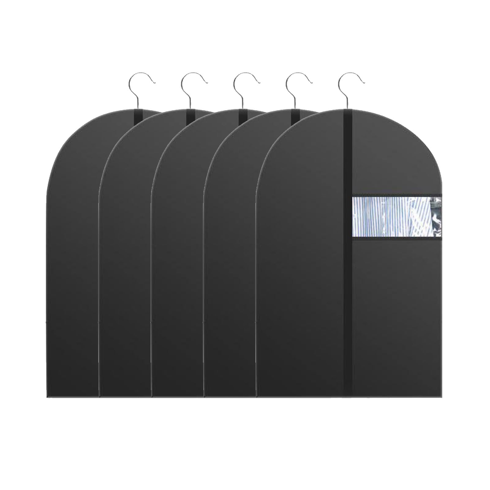 Paquete de 5 Funda Traje Bolsa Almacenaje Ropa Lavables de Tela Oxford con Cremallera para Colgar Abrigos Chaquetas Camisas