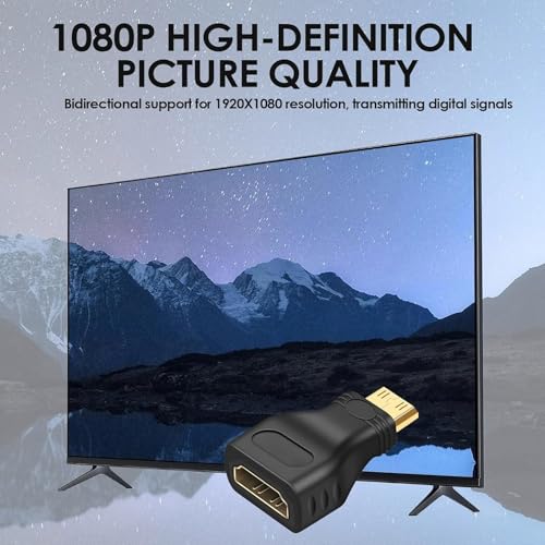 AYMBH Mini HDMI to HDMI Adapter, Gold-Plated Male to Female Converter for Raspberry Pi, DSLR, HDTVs, Camera, Camcorder, Tablet, 8K UHD, Video Card Compatibility Supports HDMI 1.0 & 2.0 & 2.1 Standards - Image 5