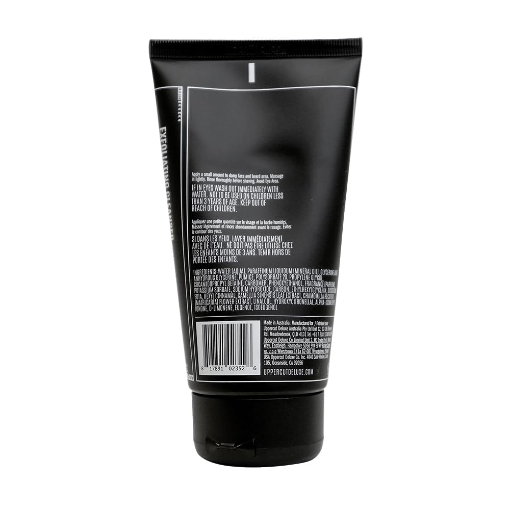 Uppercut Deluxe Exfoliating Cleanser, Gently Cleanses and Detoxes Skin with Ground Pumice and Charcoal, Suitable for Daily Use 120ml - Image 2