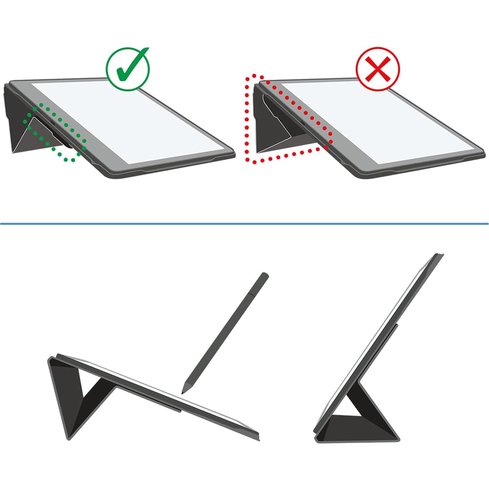 Custodia per Amazon Kindle Scribe, con apertura a libro e aggancio magnetico, in pelle, elegante custodia protettiva | Materiali di origine vegetale
