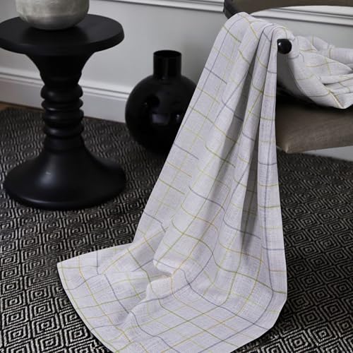 Rideaux à carreaux vert et beige style rustique chic 213,4 cm de long - 5