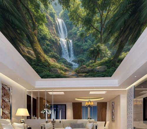 Papier peint soie forêt tropicale 400x280 cm poster géant mural pour salon - 7