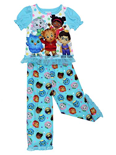 Daniel Tiger Toddler Girls Short Sleeve Poly Pajama Set (5T, Blue/Multi)(KY182292DA)2