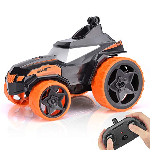 Ferngesteuertes Auto ab 3-12 Jahre, RC Offroad Verwandeln Monster Truck mit LED Licht, 360° Flips Stunt-Auto Geschenk für Kinder Mädchen & Jungen, Eingebautes praktisches USB-Laden, Batterie enthalten