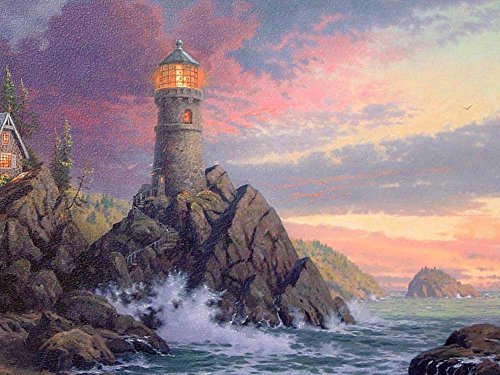 Rock Of Salvation Thomas Kinkade Lighthouse Thomas Kinkade Deals Light