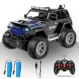 ラジコンカー 子供向け1/16 ジープ ラジコンカー プロポーション RCカー 4WD オフロード クリーパー トラックスケール ライト＆サウンド機能 噴霧機能付き 2.4GHz 充電式バッテリーが2個 日本語取扱説明書オフロードラジコンE700子供から大人まで喜ぶプレゼント
