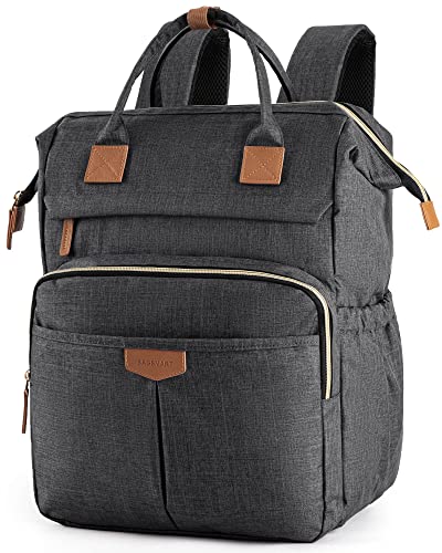 Bagsmart Travel Backpack For Women, Laptop Backpack Fits 15.6 Inch Computer, School Bookbags With Charging Port Hole For Teacher Nurse College School Work Business, Grey #TOP9