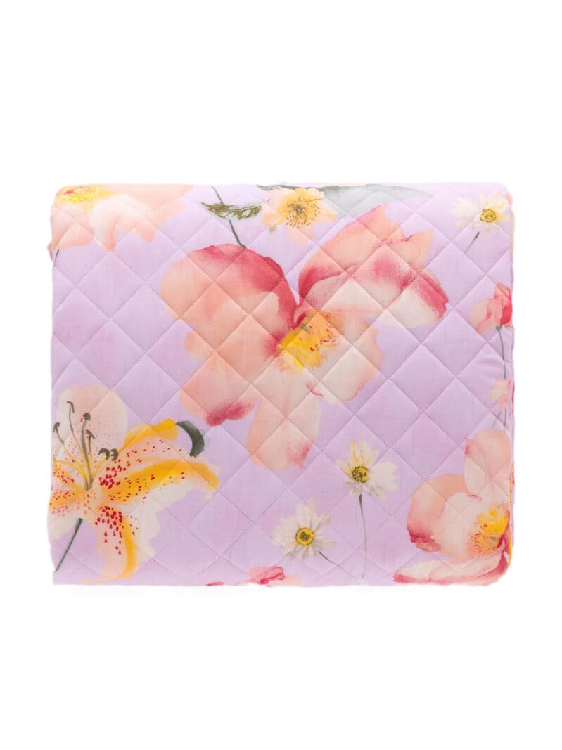 Colcha de matrimonio de algodón Grazia Riviera con acabado premium rosa