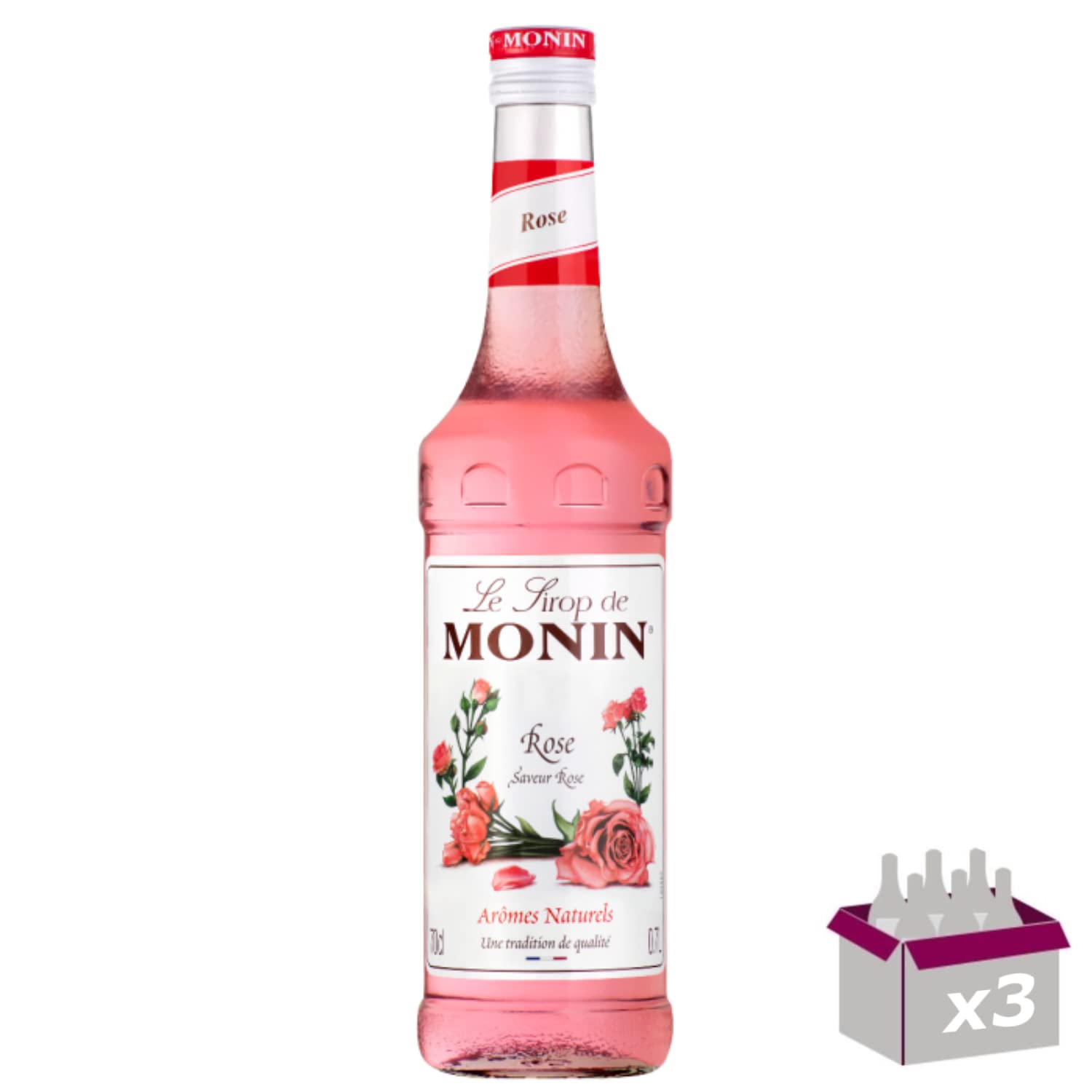 Lot de 3 Sirop - Rose - 70cL