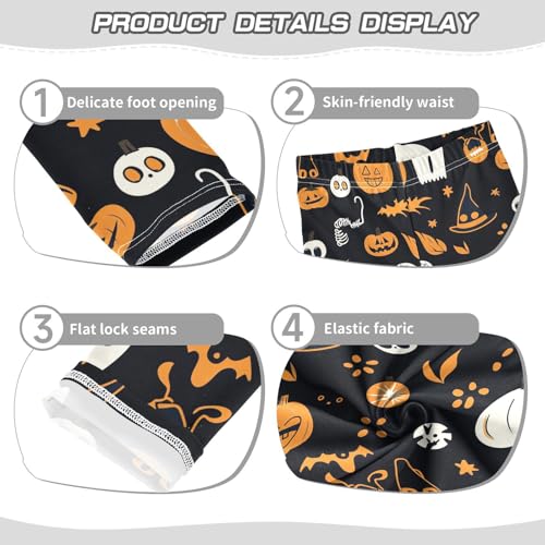 Cartoon Halloween Funny Pumpkin Girls Casual Leggings for Kids Printed Long Pant Bottoms Stretch and Soft3