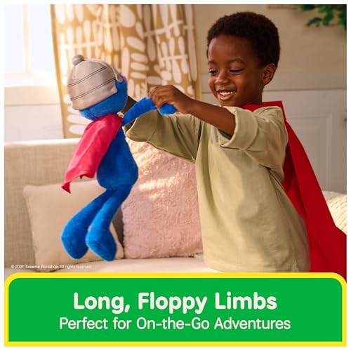 GUND Sesame Street Super Grover Toothpick 15-Inch Plush Toy, Ages 1+ - image 3