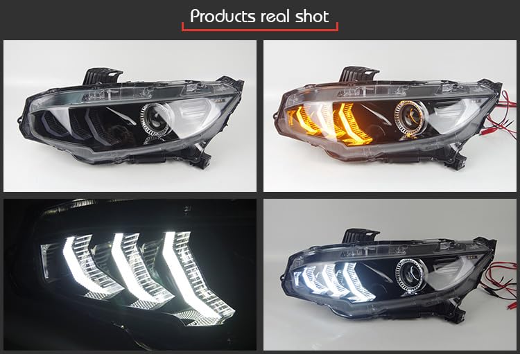 Amazon | シビック FK8 FK7 FC1 LED ヘッドライト 左右 ヘッドランプ