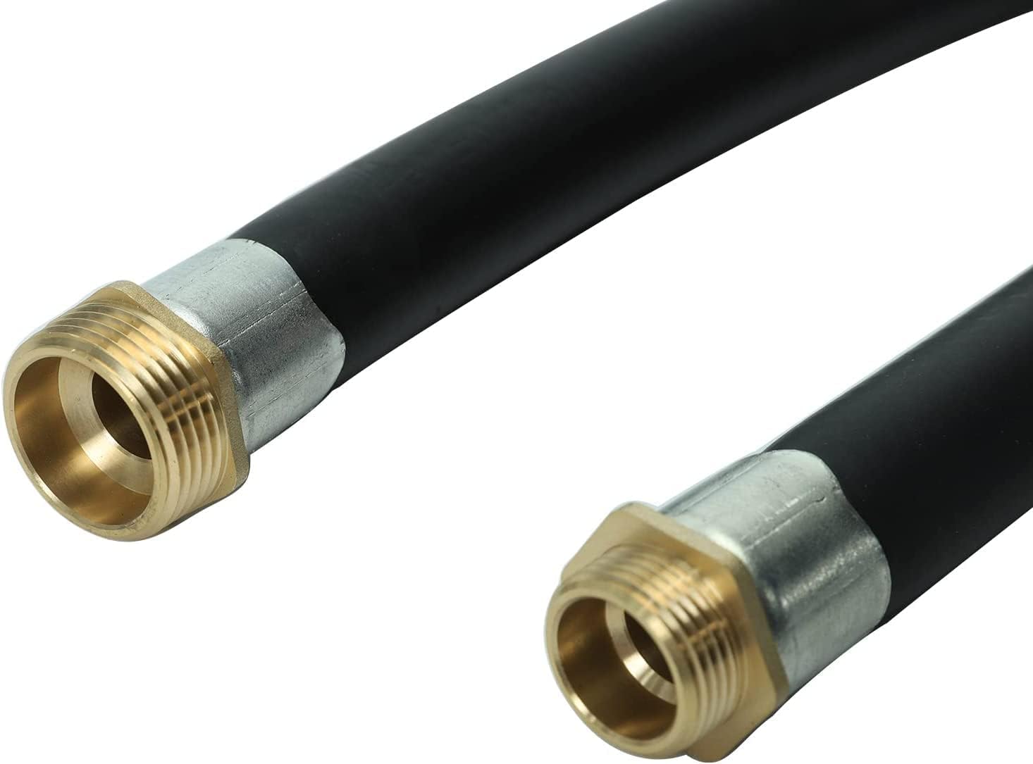 20 Feet (Joint Size 1Inch & 1Inch) Fuel Gas Transfer Pump Hose Oil Pump Tube Universal Black Application for Dispensing Diesel Fuel Gasoline Grease Kerosene