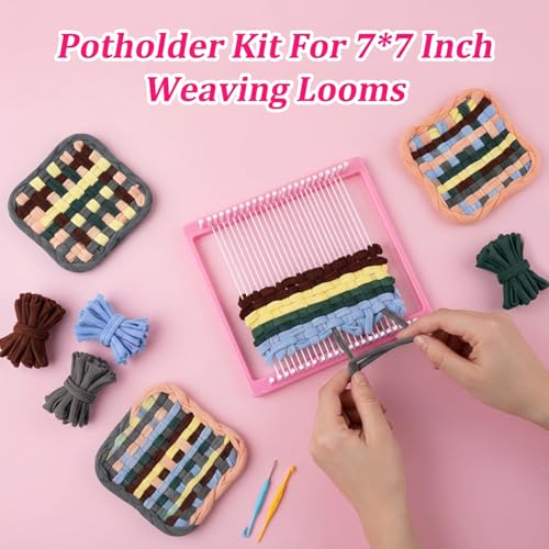 Image of Kifmurase 1000 Pcs Refill Loops for 7 Inch Weaving Loom, Colorful Loom Loops for Potholder Making, Elastic Weaving Loop Craft Flexible Loom DIY Kit Craft Bands for Adults DIY Projects Gifts