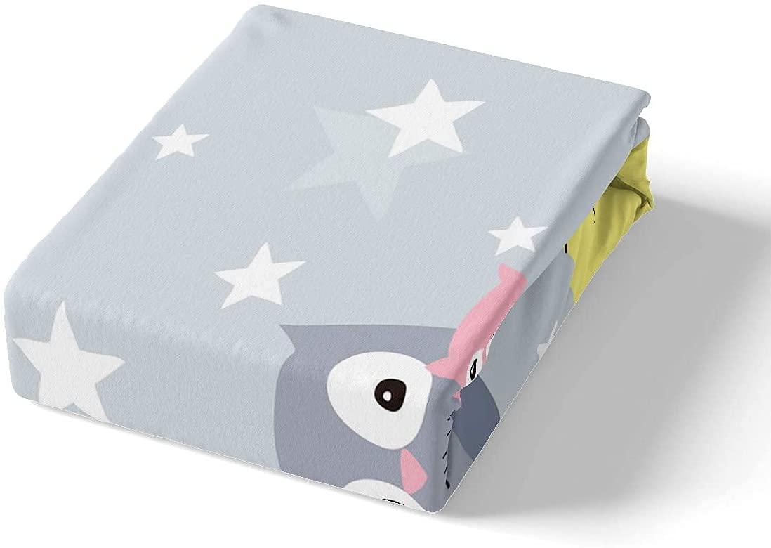 Homemissing 3D Animal Bedding & Linen Cartoon Owls Bedding Set for Boys Girls Kids Owl Duvet Cover Moon Stars Bedding & Linen King Size Quilt Cover 3Pcs - Image 4