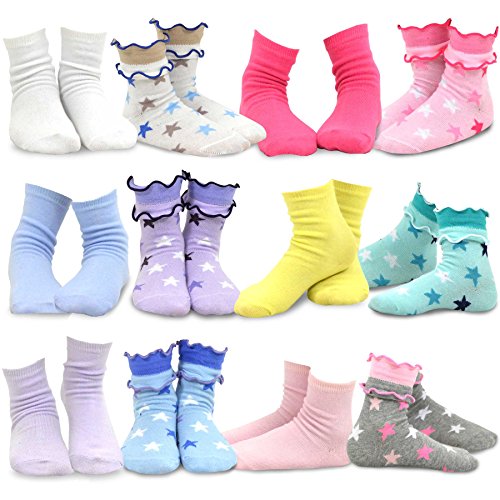 Little Boys Girls Toddlers Casual Novelty Cotton Crew Socks in sets of 9 pairs or 12 pairs, elegantly presented in a Gift Box2