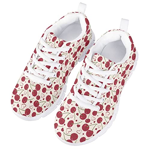 Cute Tennis Shoes for Girls Kids Mesh Running Shoes Lace Up Walking Athletic Sneakers3