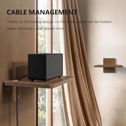 Image of WALI 1 Tier Floating TV Wall Shelf for Projector, DVD Player
