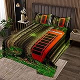 Feelyou London Themed Coverlet Set Retro Telephone Booth Bedspread for Kids Boys Girls Children...