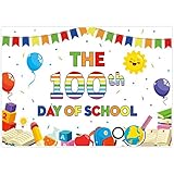Allenjoy 82' x 59' The 100th Day of School Backdrop for Photography Student Kids Boy Girl Picture...