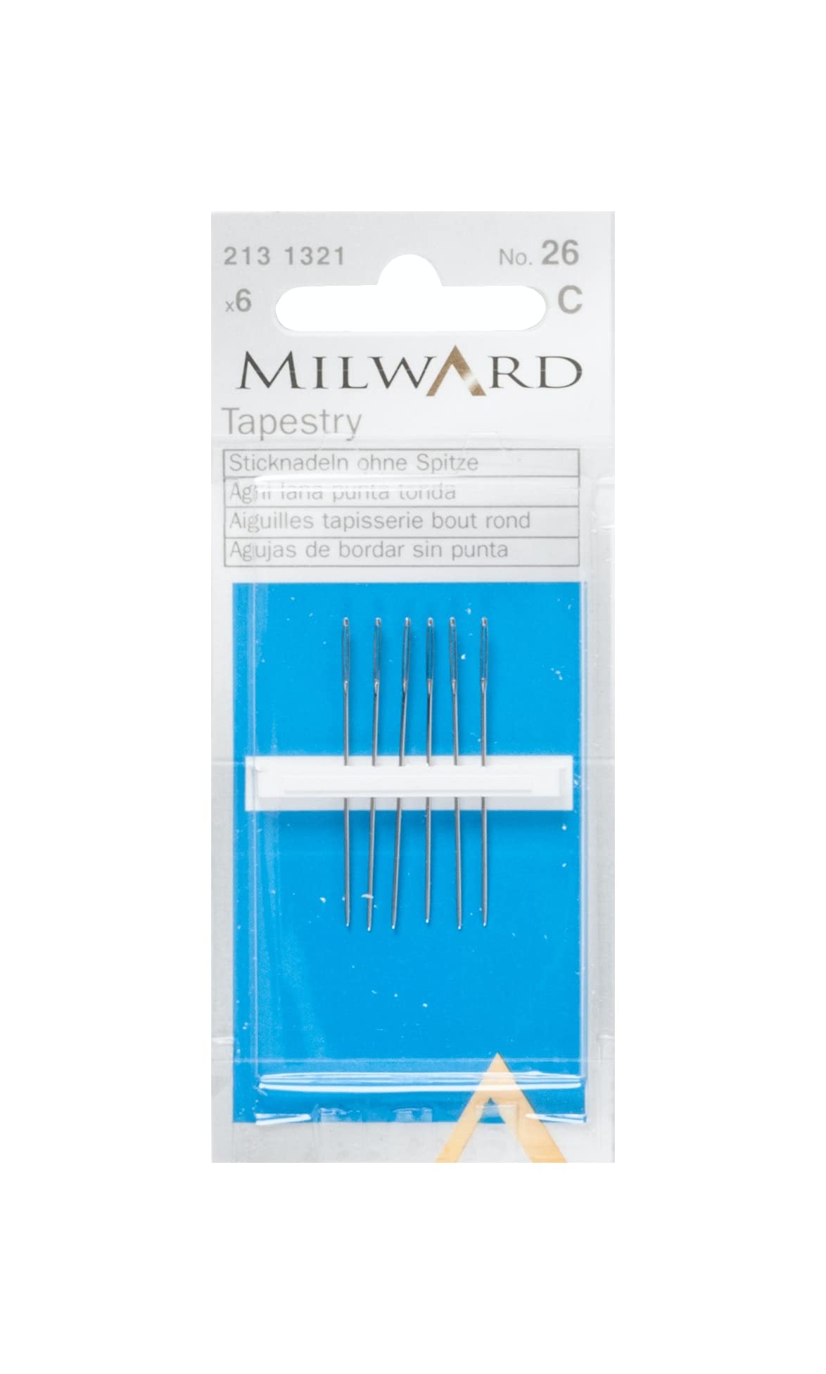 Milward Silver Tapestry Hand Sewing Needles, No.26