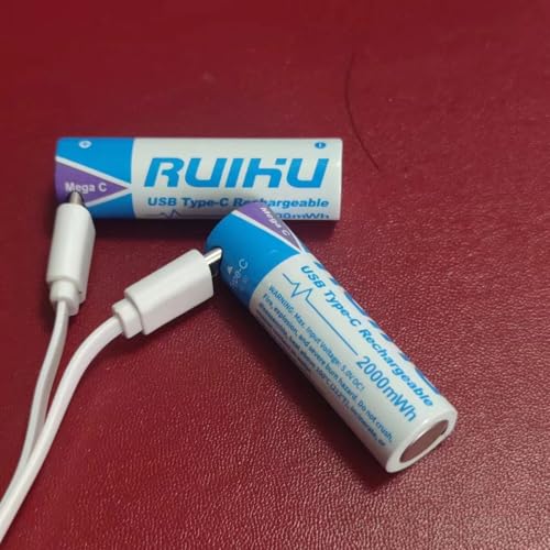 Piles rechargeables AA Ni-ZN USB-C 1,6V haute performance pour appareils gourmands
