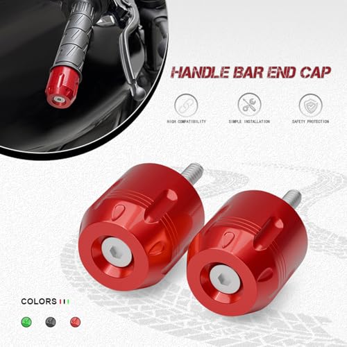 Image of Motorcycle Bar Ends Plug For GSXR600 GSXR750 GSXR1000 R7 R6 R3 R9 R1 CBR650R CBR600RR CBR1000RR CRF1000L CBR600 F1 /F2 /F3 /F4 MT07 MT09 RSV4 RS660 14-22mm CNC Handlebar Bar End Plugs Caps