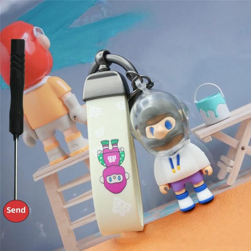 Miniatura 2 de Lindos llaveros para mujeres, hombres, niños y niñas, juego de llaveros con colgante de coche, llavero pequeño de metal, accesorios para llavero