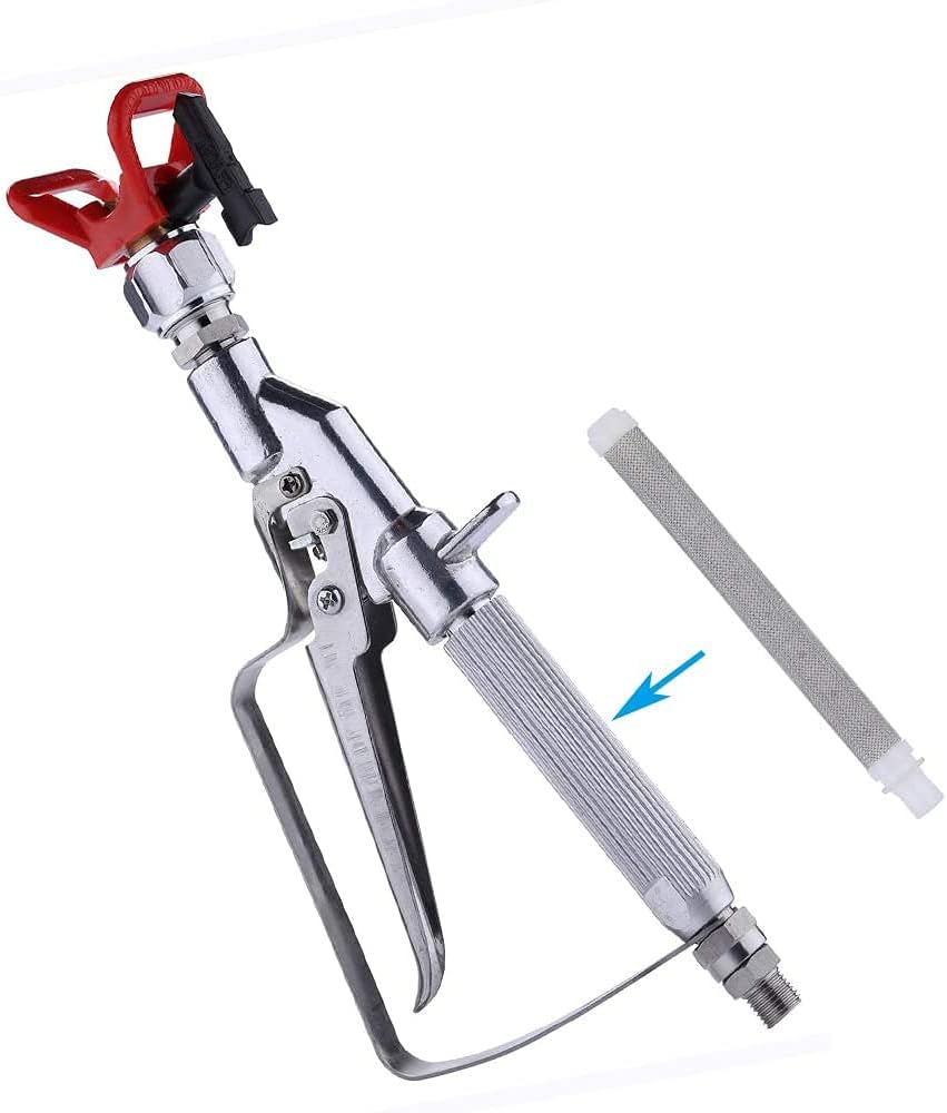 Airless Paint Spray Gun, Inline Celling Spray, High Pressure 3600 PSI with 517 TIP and Tip Guard